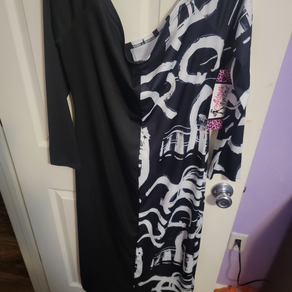 Chic Black and White Dress